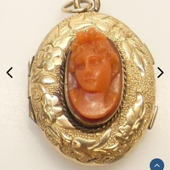 Vintage Jewelry - HELP FIND GRANDMOTHER'S Coral Cameo Locket VICTORIAN DONT BUY! READ DESC!
